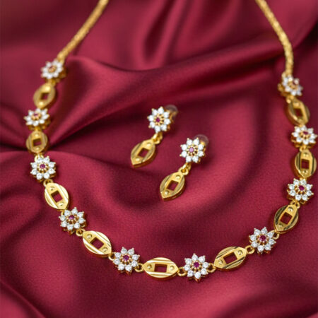 Floral Bloom Gold Necklace