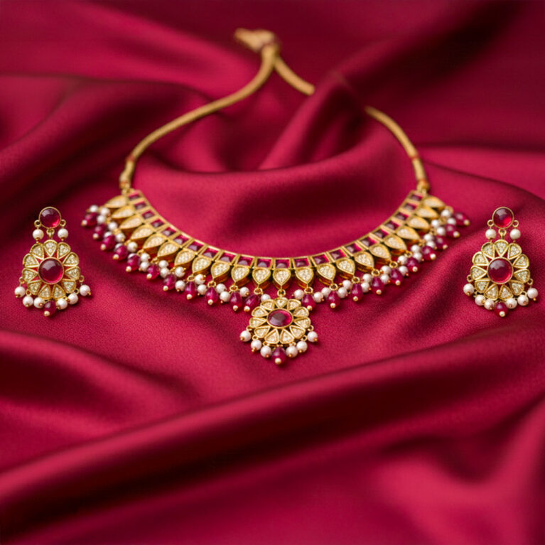 Royal Ruby Pearl Choker