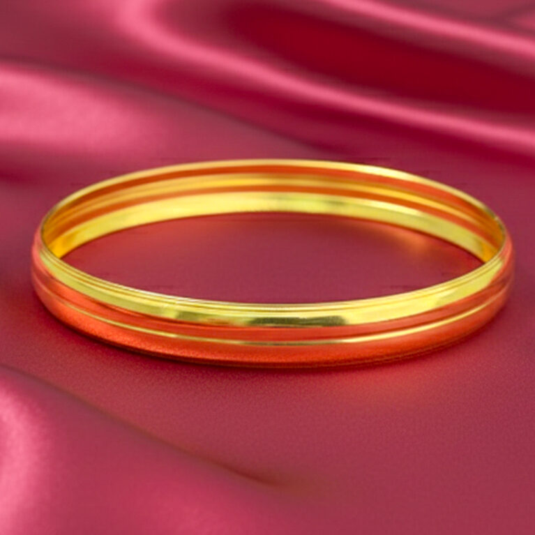 Classic Dual Groove Gold Kada