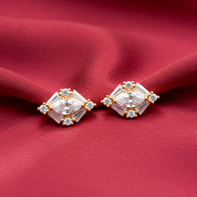 Royal Baguette Crystal Studs