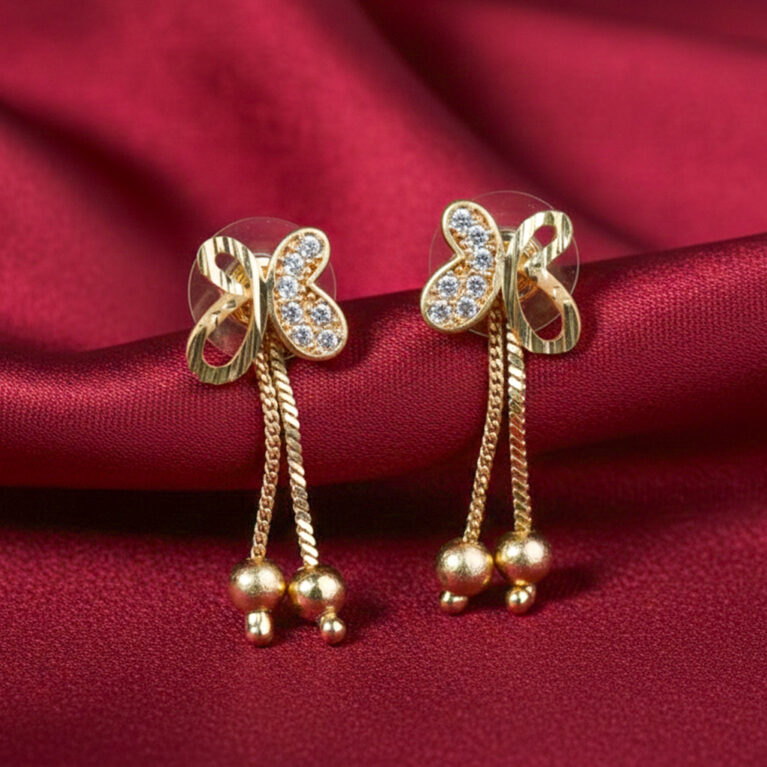 Golden Butterfly Wing Earrings