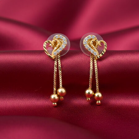 Gilded Heart Twist Earrings
