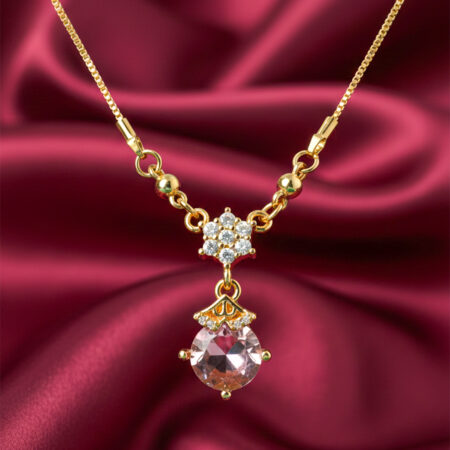 Blush Crystal Drop Necklace