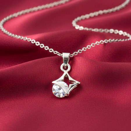 Shimmering Star Silver Necklace