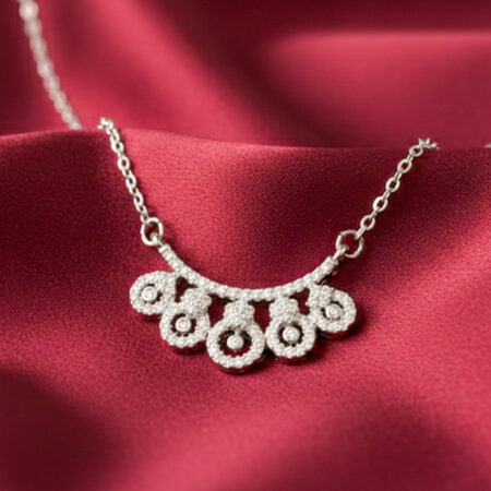 Royal Silver Arch Necklace