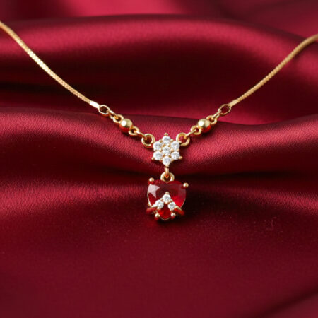 Crimson Heart Petal Necklace