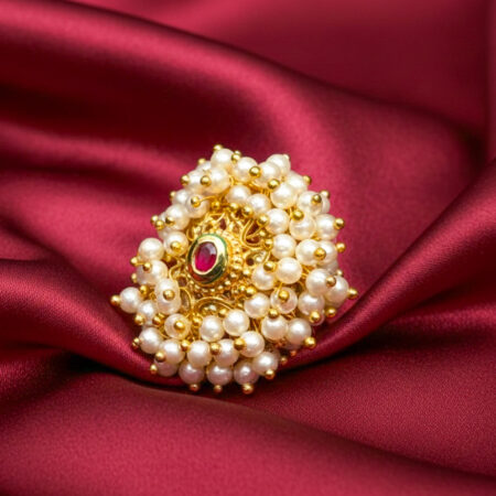 Royal Pearl Cluster Ring